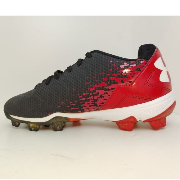 Under Armour Leadoff RM Men's Baseball Cleats - Black/Red - 9.5 - Picture 2 of 7